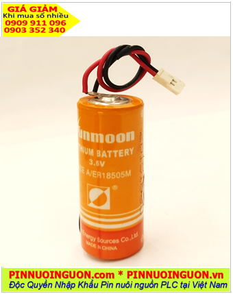 Sunmoon ER18505; Pin nuôi nguồn Sunmoon ER18505 lithium 3.6v 4000mAh chính hãng (có zắc cắm)